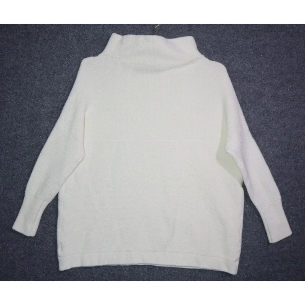Free‎ People Sweater Women XS Beige Ottoman Slouchy Tunic Mock Neck Winter EUC